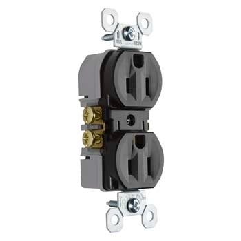 Pass & Seymour 15A/125V Trademaster® Tamper-Resistant Duplex Receptacle, Brown (15A/125V, Brown)