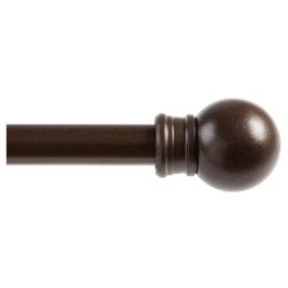 Fiona Cafe Curtain Rod, Bronze, 28 to 48-In.