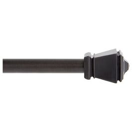 Amelia Cafe Curtain Rod, Black, 28 to 48-In.