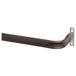Curtain Rod, Heavy Duty, Brown, 48 to 86-In.