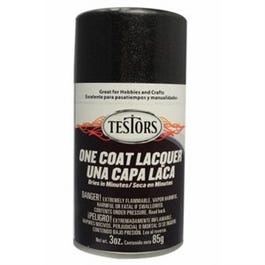 One-Coat Lacquer Craft Spray Paint, Black Gloss, 3-oz.