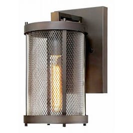 LED Wall Light Fixture, Oil-Rubbed Bronze, Clear Glass