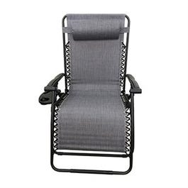 Marbella Zero Gravity Chair, Coated Steel Frame, Grey, XL