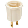 Outlet To Lampholder Adapter Ivory