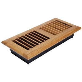 4 x 10-Inch Oak Louvered Hardwood Floor Register