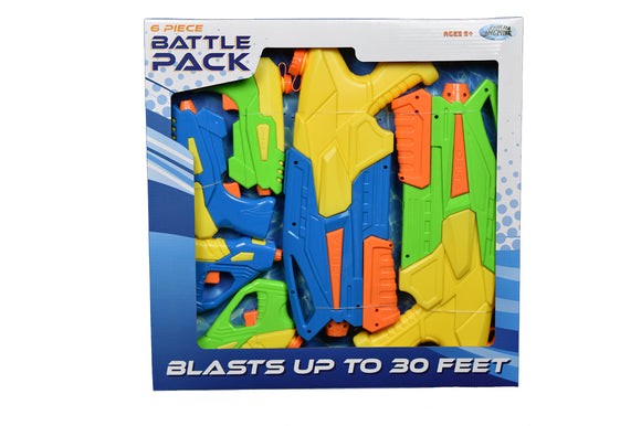 Stream Machine 6 Piece Battle Pack Water Gun Set