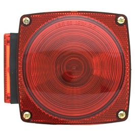 Right-Side Square Stop/Turn/Tail Light, Without License Light, Red, 4.5-In.