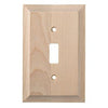 Toggle Wall Plate, 1-Gang, Huntsfield, Unfinished Birch