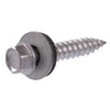 Sheet Metal Self-Piercing Screws With Washer, Hex Head, Gray Ceramic Coated, 10 x 2.5-In., 1-Lb.