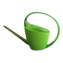 Watering Can, Loop Handle, Green Plastic, 47-oz.