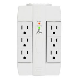 Swivel Surge Tap, 6-Outlet, 2-USB, White
