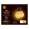 LED Light Bulbs, G25, Amber Warm White, 5.5-Watts, 400 Lumens, 2-Pk.