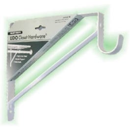 White Steel Closet Shelf Hanging Bracket