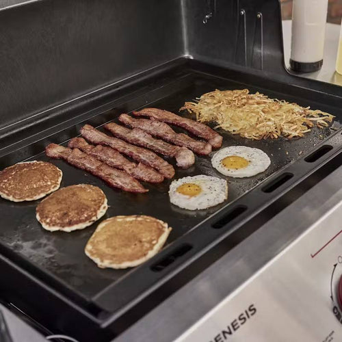 Weber Rust-Resistant Griddle Insert Compatible with 3-burner Genesis 2016+, Summit 2024+ (28.35H x 22.85W x 2.40D)