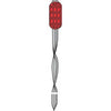 Reflective Driveway Marker, Red Oblong With Aluminum Shaft, 48-In.