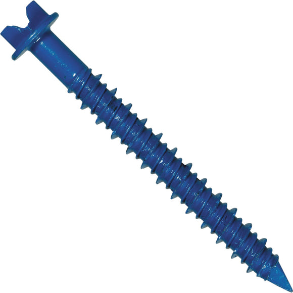 Hillman 1/4 In. x 2-3/4 In. Slotted Hex Washer Tapper Concrete Screw (12 Ct.)