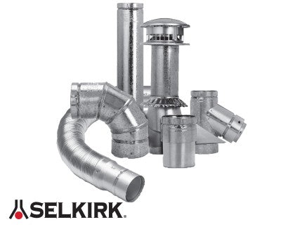 Selkirk Type B Gas Vent - Round (4 Galv Pipe Collar)