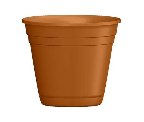Southern Patio Riverland Planter With Saucer (6-In., Light Terra Cotta Resin)