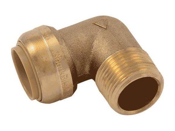 Sharkbite Brass Push Male Adapter Elbow 3/4 in. x 3/4 in. MNPT (3/4 in. x 3/4 in. MNPT)