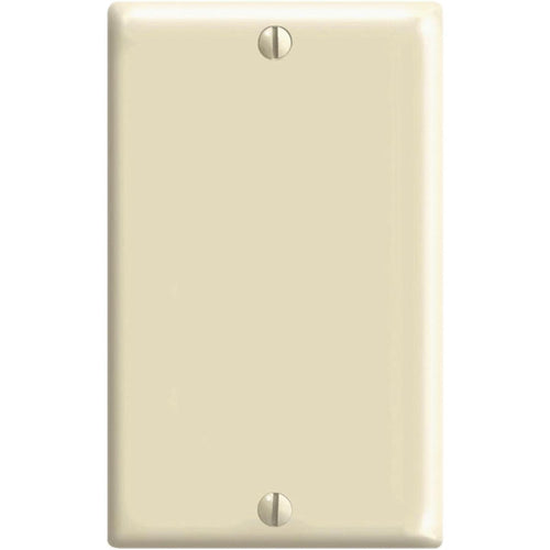 Leviton 1-Gang Mid-Way Thermoplastic Nylon Blank Wall Plate, Ivory