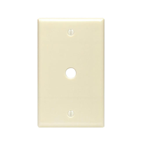 Leviton 1-Gang Plastic Ivory Telephone/Cable Wall Plate with 0.312 In. Hole