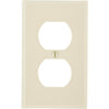 Leviton 1-Gang Smooth Plastic Outlet Wall Plate, Ivory