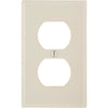 Leviton 1-Gang Smooth Plastic Outlet Wall Plate, Light Almond