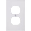Leviton 1-Gang Smooth Plastic Outlet Wall Plate, White