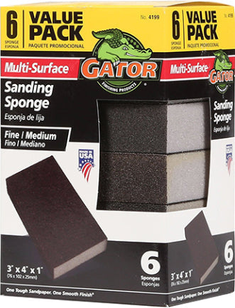 SANDING SPONGE 80/50 GRIT 6 PK