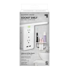 Surge Protector + Shelf, 6 Outlets, 2 USBs