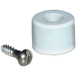 Toilet Recess Screw Bumper, White, 25/32 x 9/16-In.