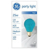 Transparent Party Light Bulb, Teal, 25-Watts
