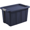 Sterilite Tuff1 30 Gal. Dark Indigo Latching Tote with Titanium Latches