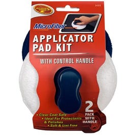 Applicator Pad For Car Protectants & Polish, Micofiber, 2-Pk.