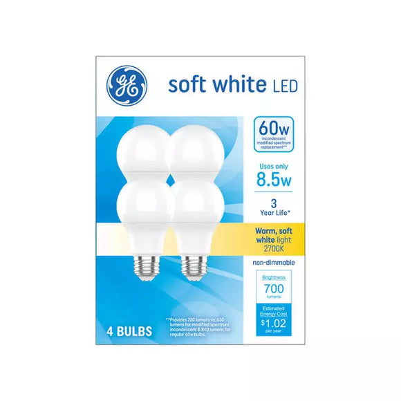 GE Basic LED 60 Watt Replacement Soft White A19 General Purpose Bulbs
