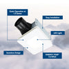 Broan-NuTone® Roomside Series Bathroom Exhaust Fan w/ LED Light, 60 CFM, Energy Star®