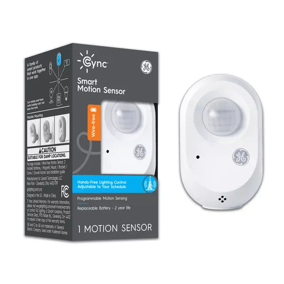 GE Cync Smart Wire-Free Motion Sensor, Bluetooth Enabled