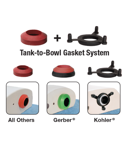 Fluidmaster 2602G-008 Universal Tank-To-Bowl Gasket System