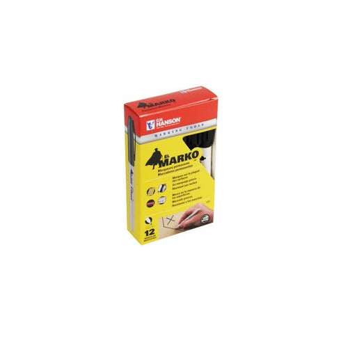 CH Hanson El Marko® Permanent Marker- Black (12 pack)