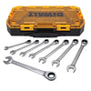 DeWalt 8 Piece Full Polish Ratcheting Combination Metric Wrench Set