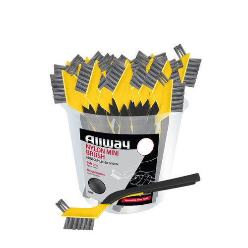 Allway Tools  NMB) Mini Nylon Brushes, Bucket of 25
