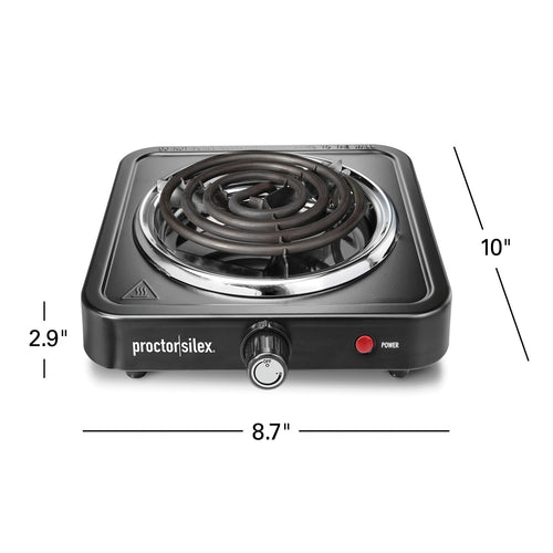 Proctor Silex 1200 Watt Cooktop (black) Single Burner