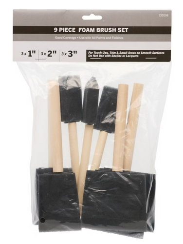 Shur-Line Good Foam Brush Set (9-Piece)