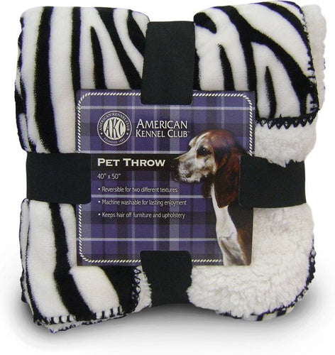 American Kennel Club AKC Animal Print Fleece Dog Blanket