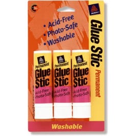 Glue Stic, Permanent, .26-oz., 3-Pk.