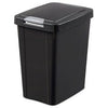 Kitchen Wastebasket, Touch Top, Black, 7.5-Gal.