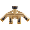 4-WAY SHUT-OFF VALVE WITH MOUNTING BRACE (BRASS)