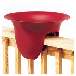 Modica Rail Planter, Plastic, Union Red, 18-In.