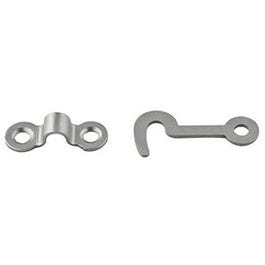 Hook & Staple Fastener, Satin Nickel