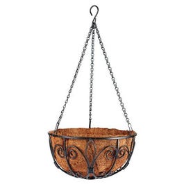 New Orleans Hanging Basket, Black Wrought Iron, 12-In.